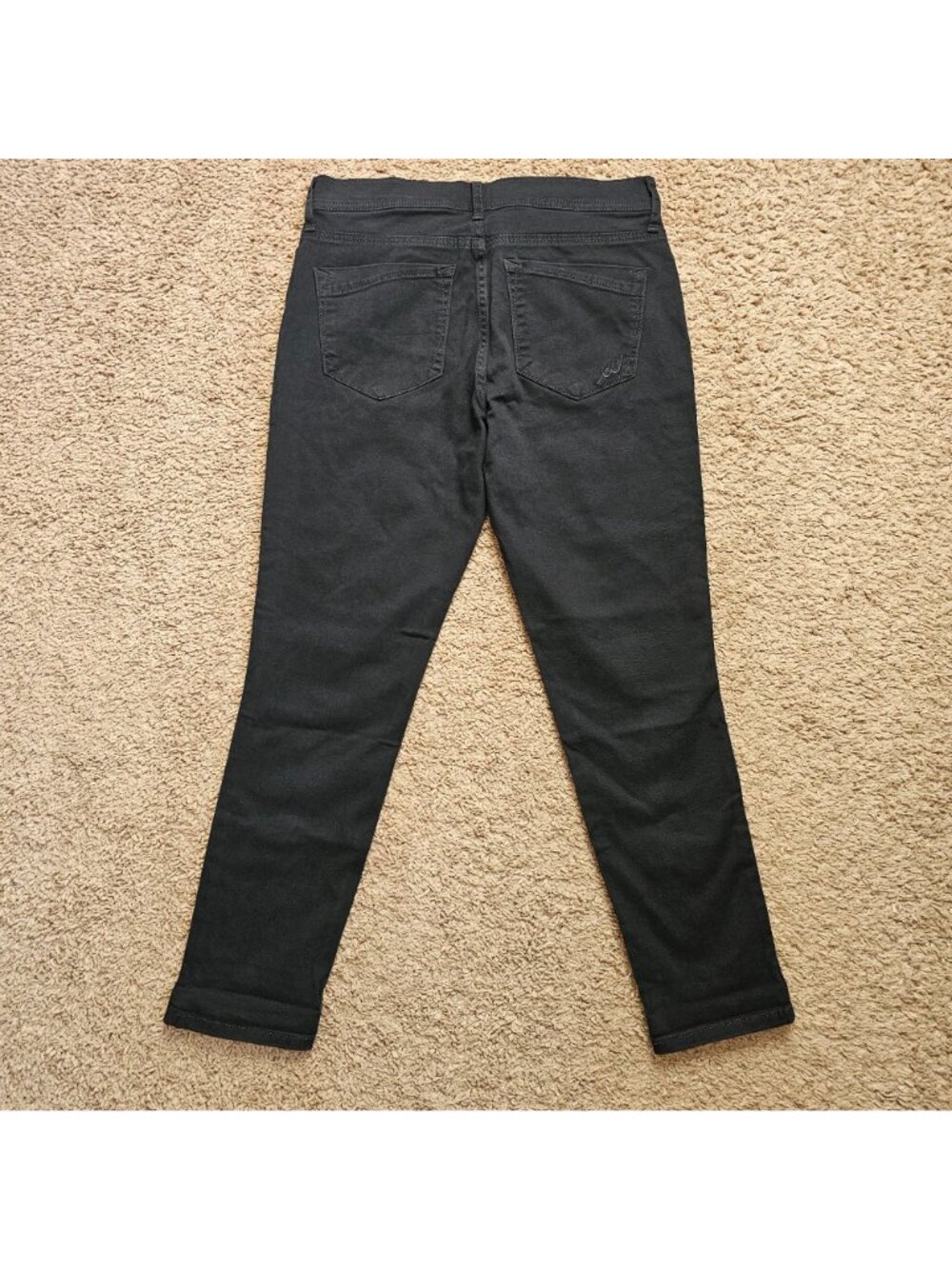 NWT Express Jeans Womens 4 31x25 Black Crop Mid Rise Slim Fit Denim Stretch - Picture 4 of 10